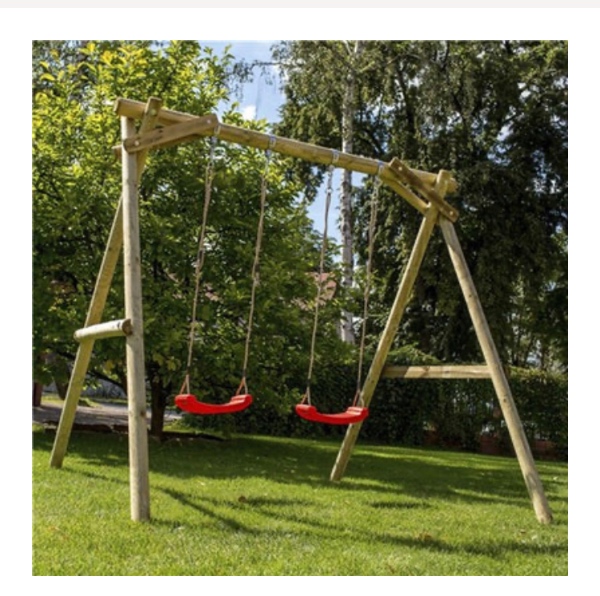 montering af børnetrampolin, gyngestativ og tørrestativet montering af tørresnor i haven