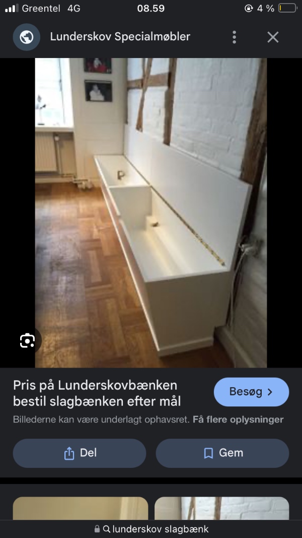 Slagbænk B:200cm H: 45 D:45