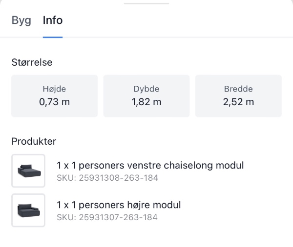 Afhentning og levering af sofa