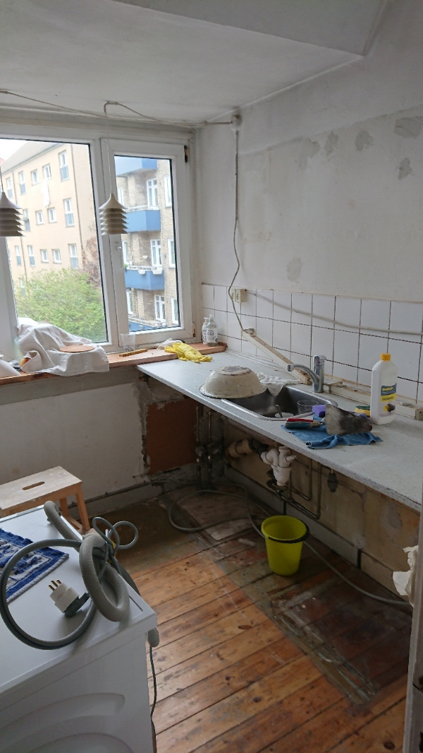 montering af brugt køkken i lille køkken, Nørrebro