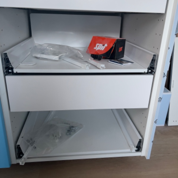 Glasindsatsee skuffer fra Ikea køkken mv