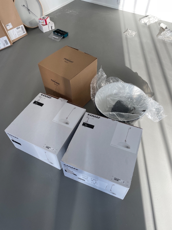 Assemble closet and install ceiling lights