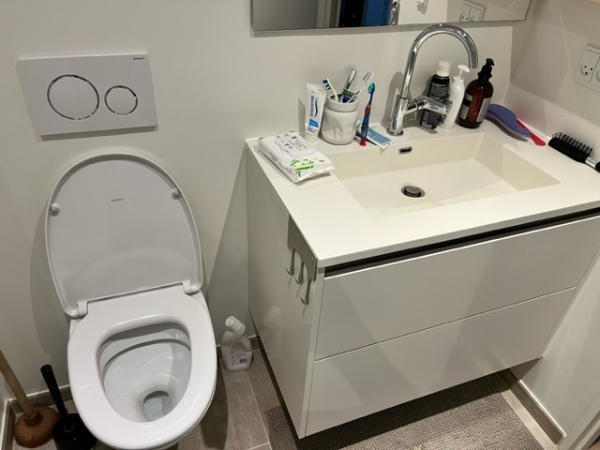 Opsætning af hygiejnebruser (ved siden af toilet)