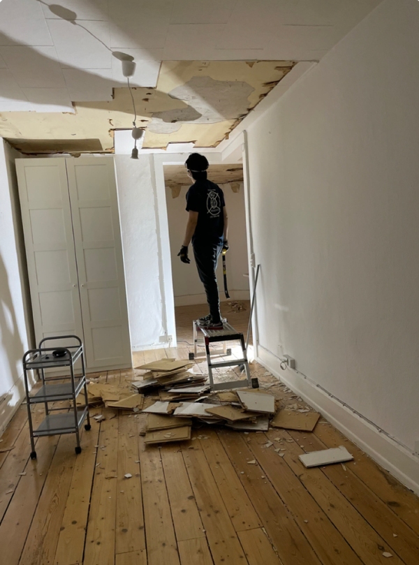 Gipslofter på ca. 40 kvm