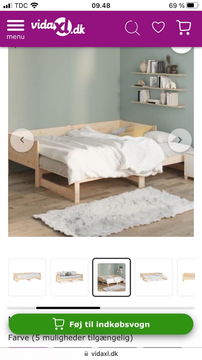 Samling af daybed fra VidaXL