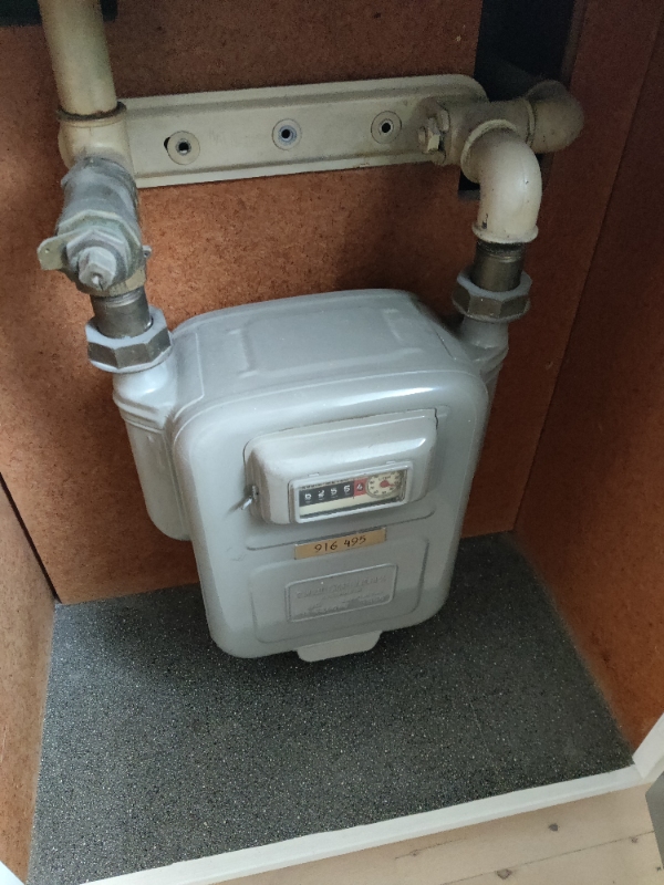 Nedtagning af gasmåler