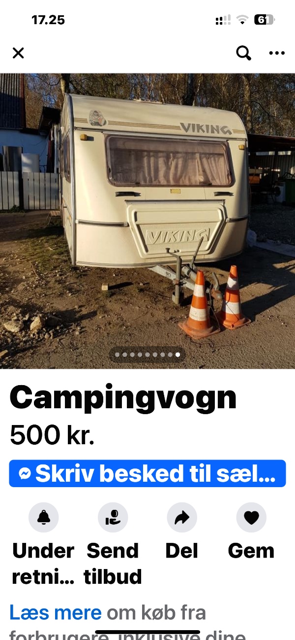 Transport af campingvogn 34 km