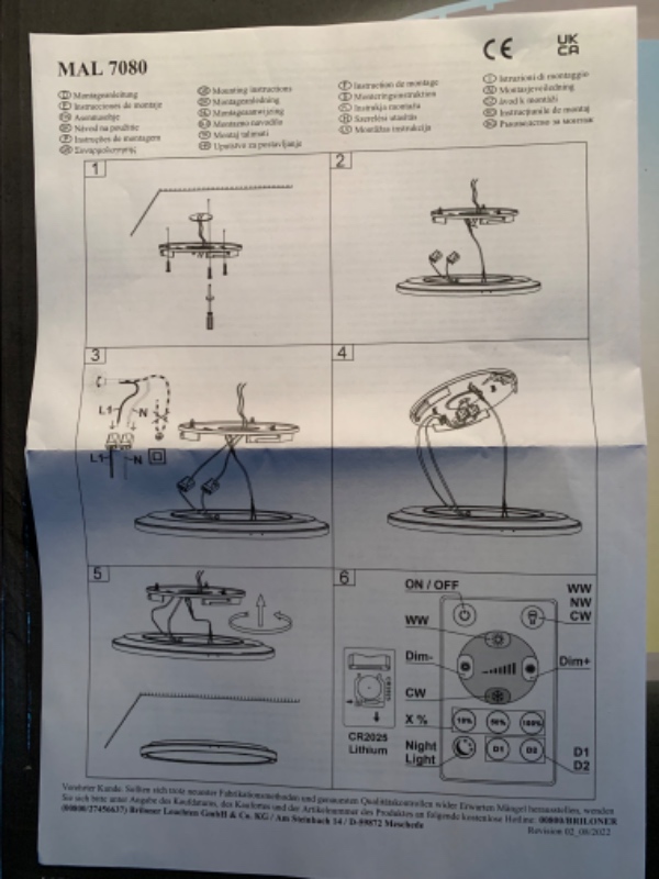 Opsætning af loftlampe