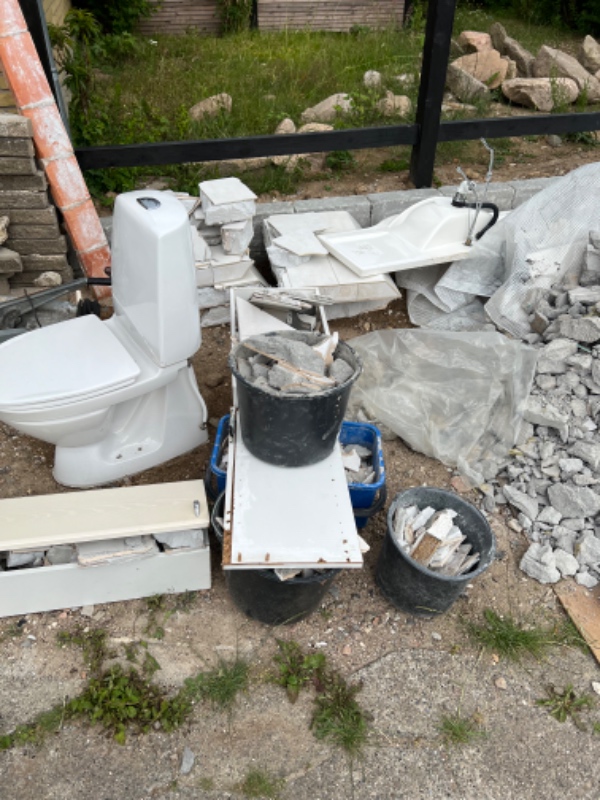 Afhentning af byggeaffald