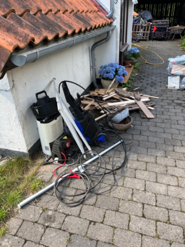 Fjernet affald - pakket og sorteret