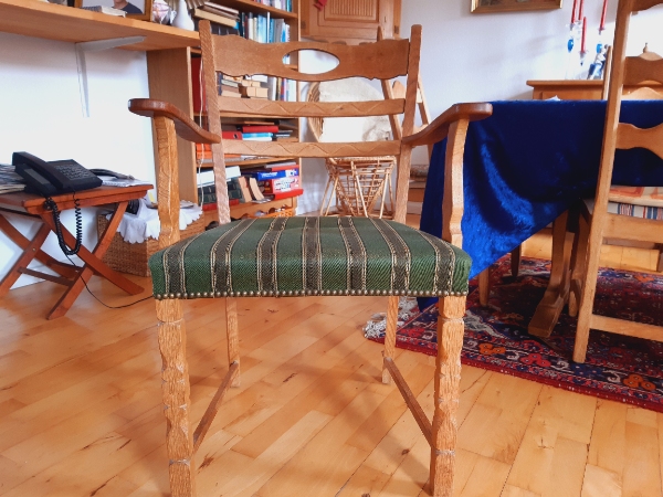 Limet ældre egetræsstol