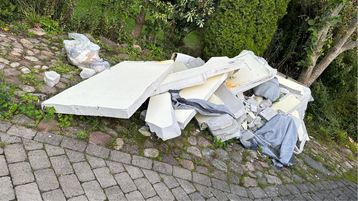 Afhentning af byggeaffald