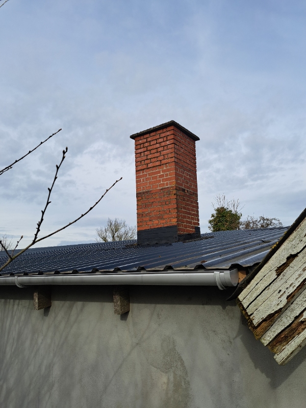 Utæt skorsten inddækning