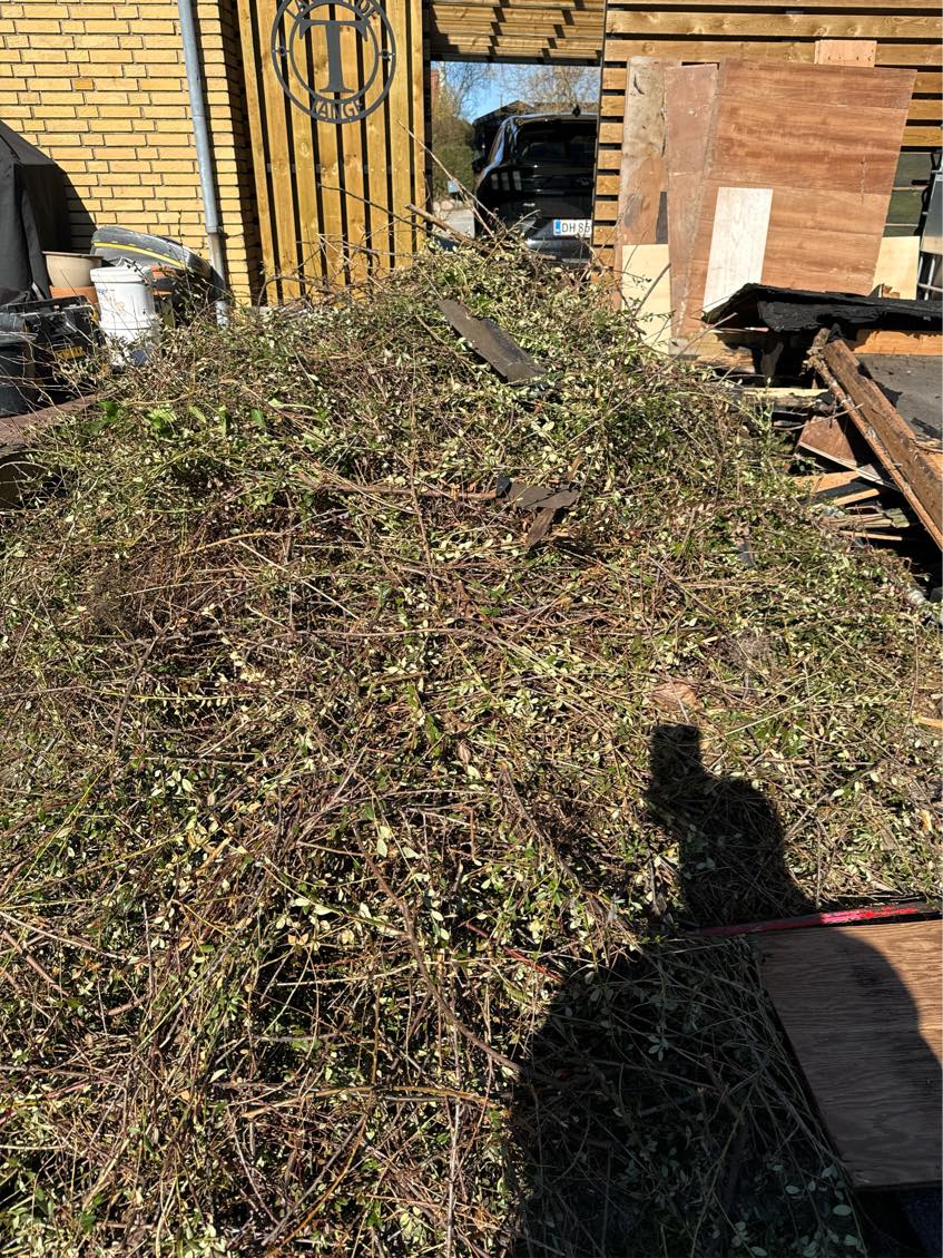 Afhentning af gammelt skur og lidt haveaffald