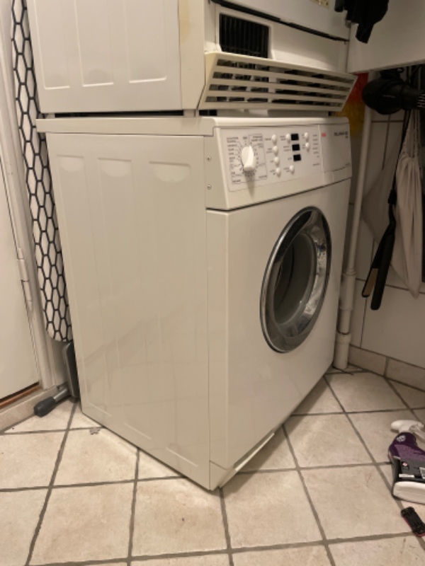 Bortskaffet vaskemaskine