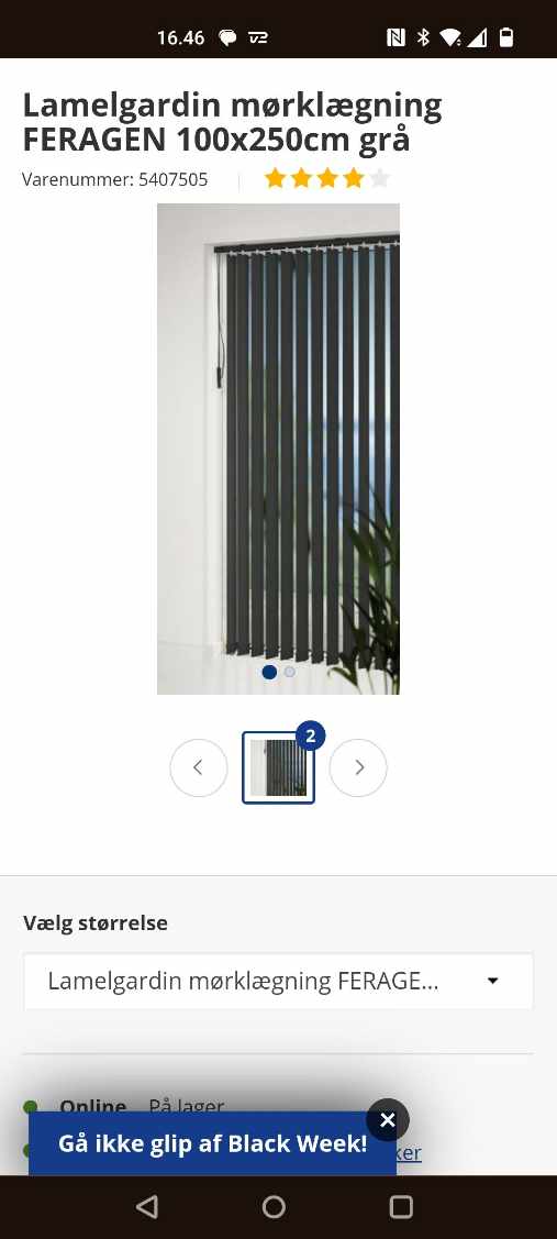 Opsætning af lamelgardiner