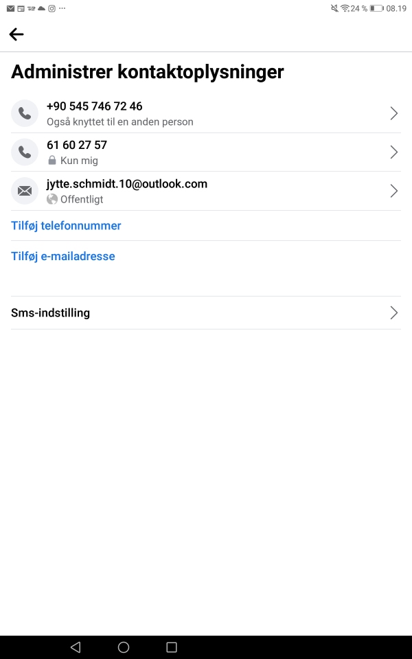 Min Facebook som er blevet hacket