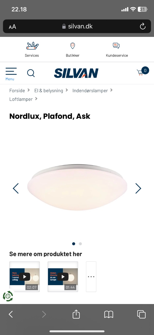 Montering og tilslutning af lamper