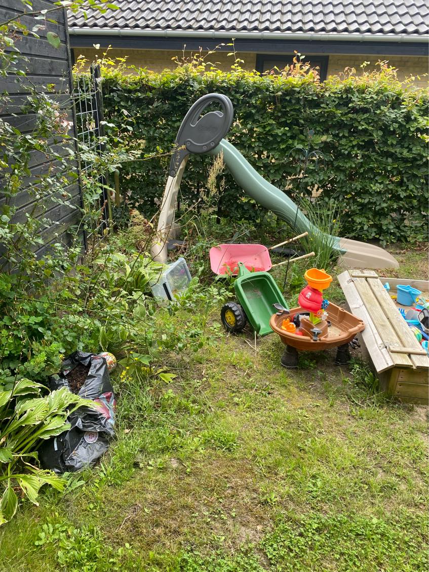 Fjerne ukrudt i haven