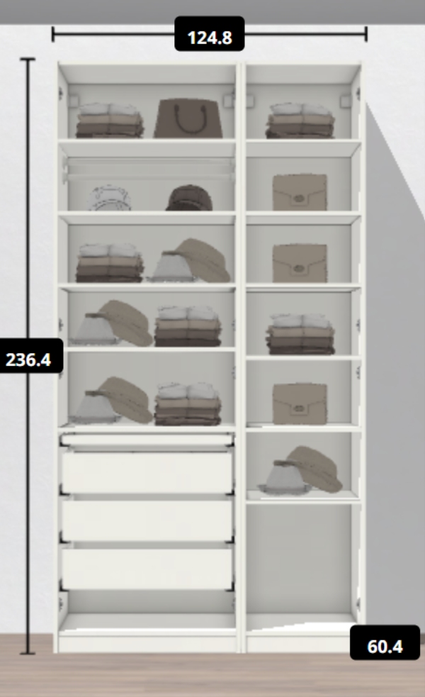 To Ikea Pax Skabe og to skoskabe skal samles
