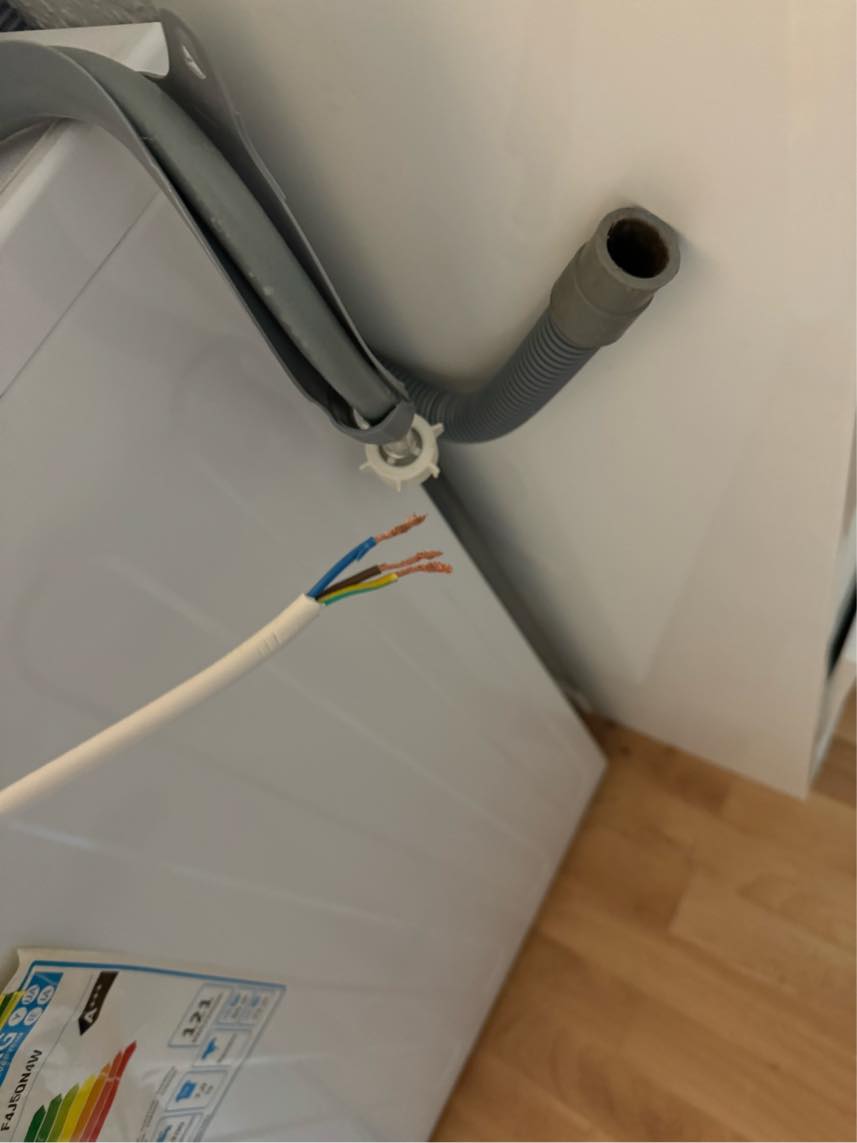 Montering af vaskemaskine