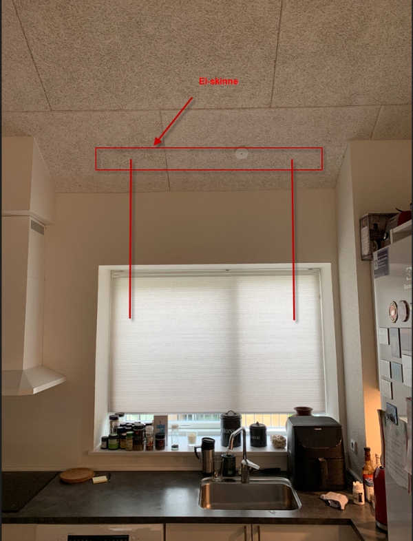 Ophæng af pendler i el-skinne