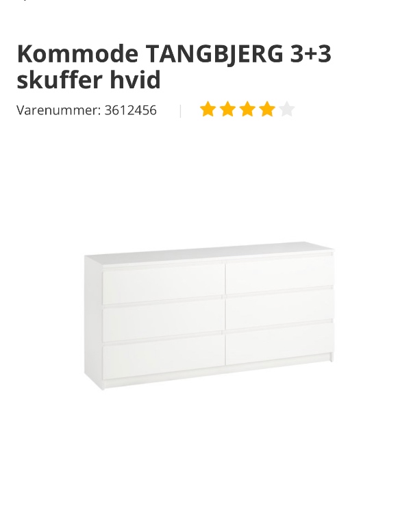 Hjælp til at montere tre kommoder med tre skuffer i hver