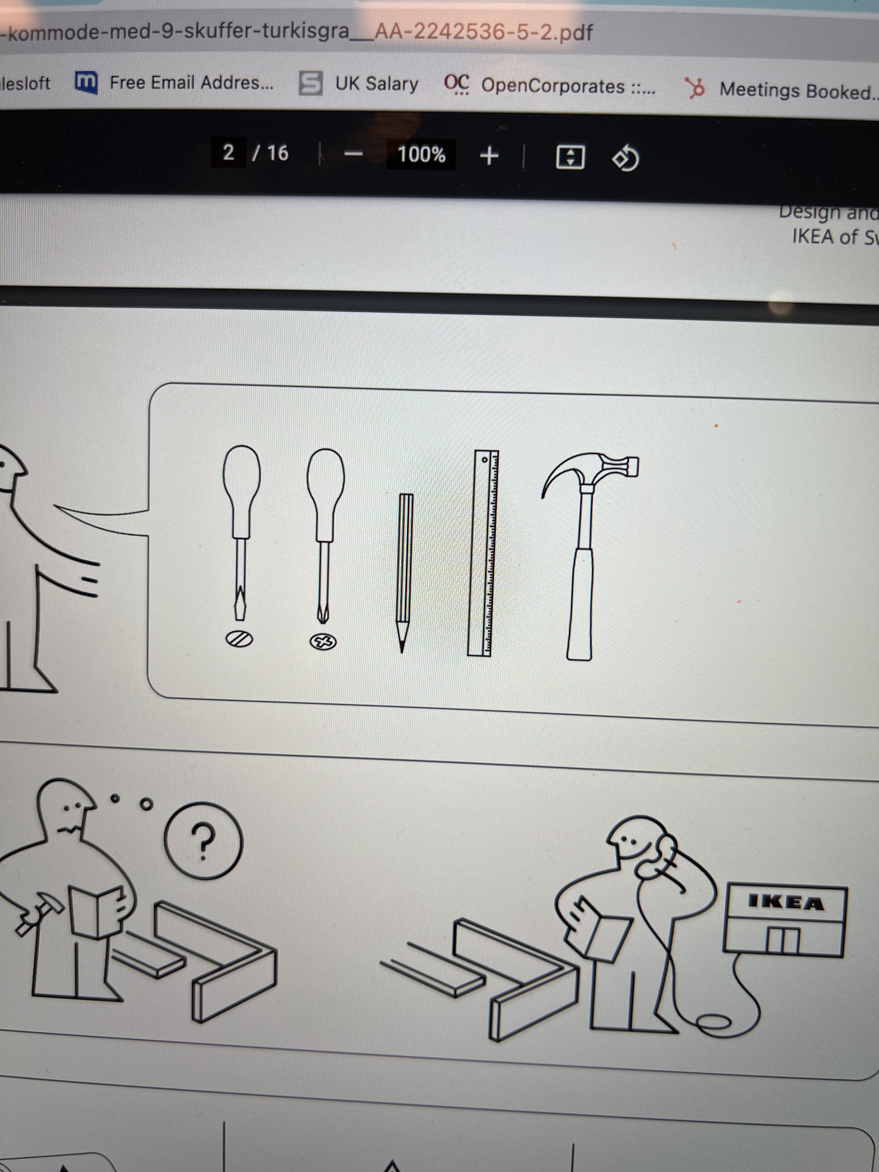 Samling af Ikea kommode