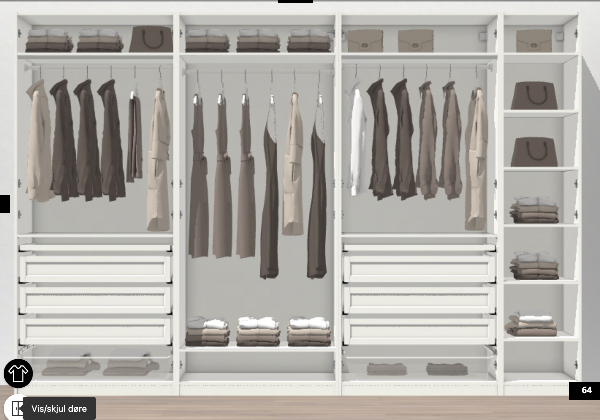 Samling af ikea pax skab