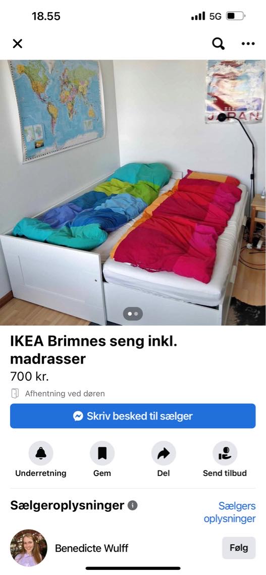 Jeg skal have samlet en børneseng, klædeskab og skoreol, som er fra Ikea