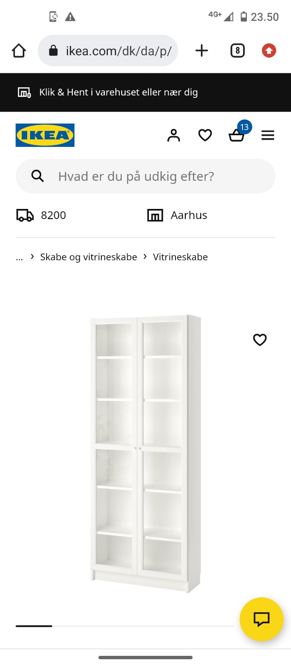 Flytte Ikea reol 80*30*202 fra Aarhus C til Aarhus N