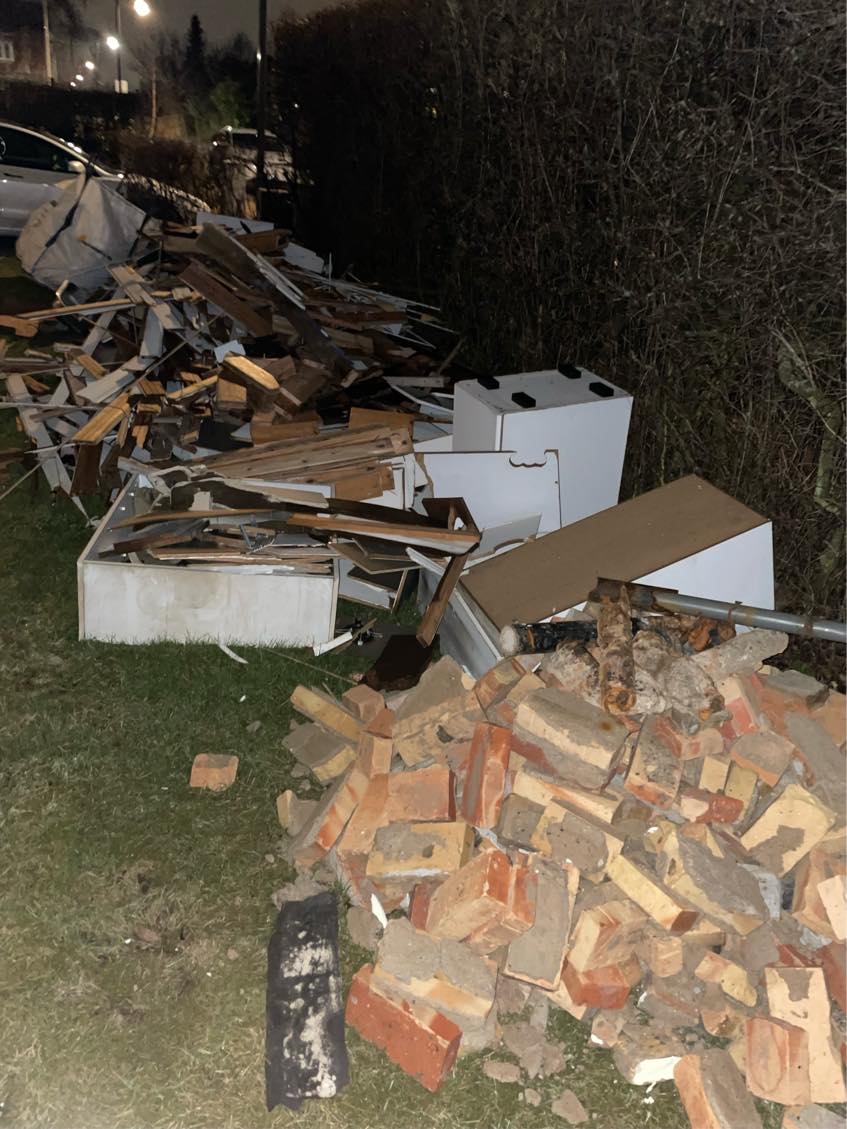 Bortskaffelse af blandt bygge affald