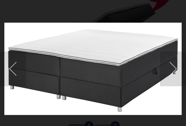 Opbevaringsseng fra Jysk og opbevaringssofa fra Ikea