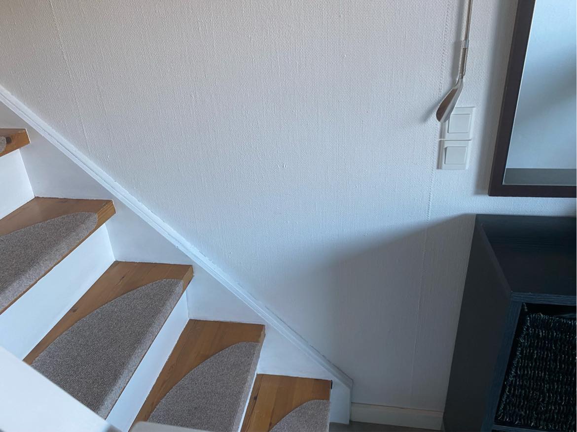 Håndliste til væk og låge under trappe