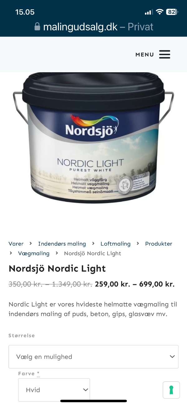 Nedtagning af Ikea indbygget seng, slibning/lakering mat hvid af gulv og maling Nordsjø nordic light hvor seng er
