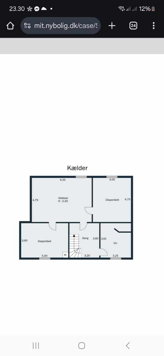 86m2 fliser skal ligges I åben kælder.