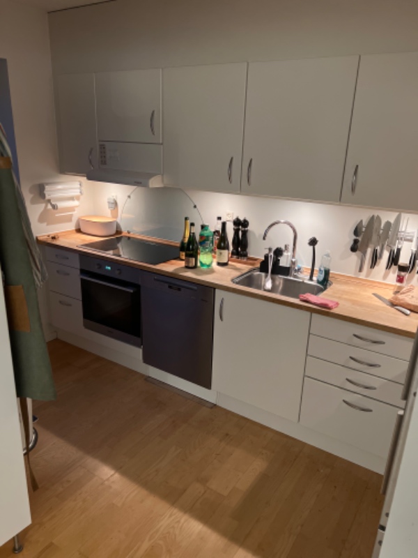 Rengøring køkkenskabe og låger, køleskab etc.