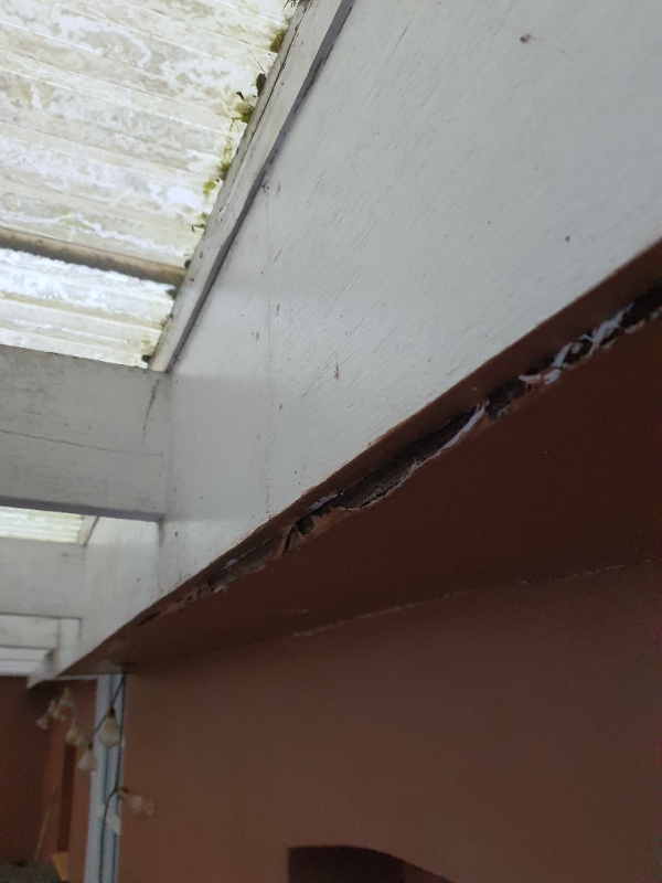 Bytte tag over udekøkken