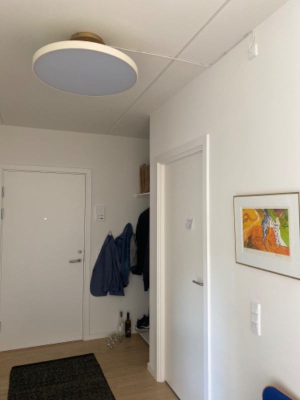 Lysdæmper og opsætning af 2 køkkenlamper