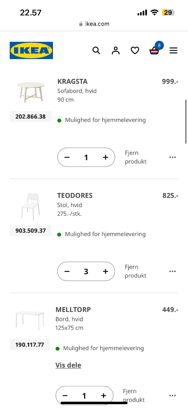 Samle møbler