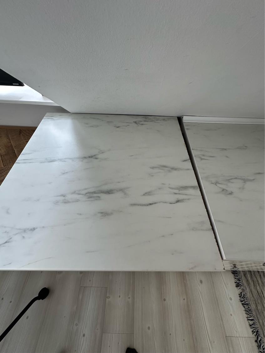 Montering af bordplade over opvaskemaskine