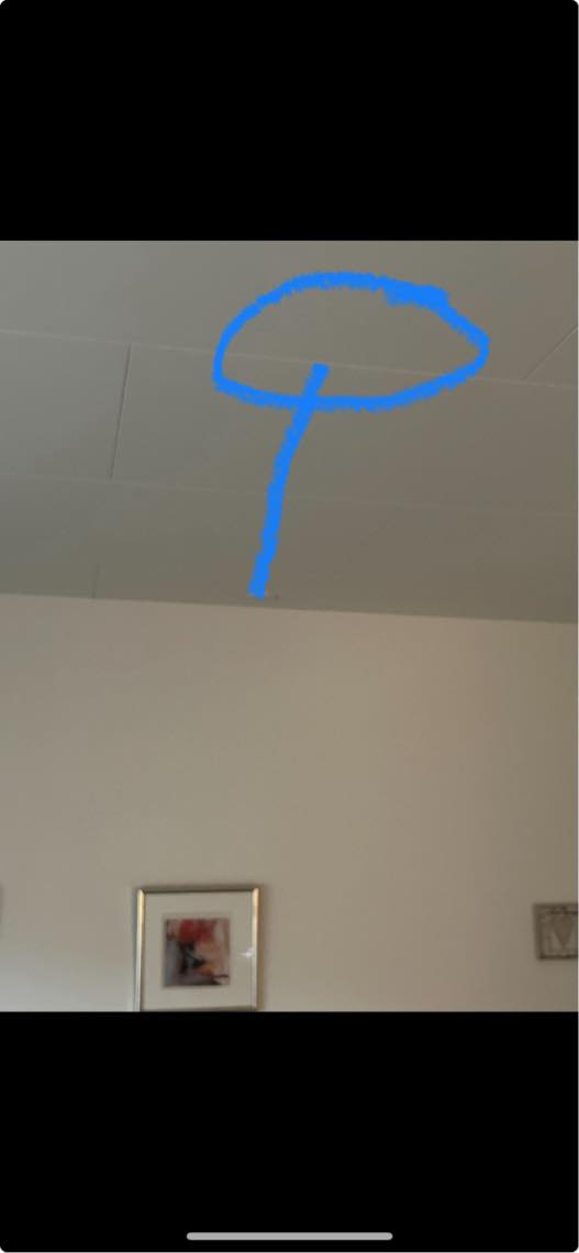 Flytte lampe over spisebord og opsætte lysskinne, opsætte plafond og stille vaskemaskine og køl/frys i vater.