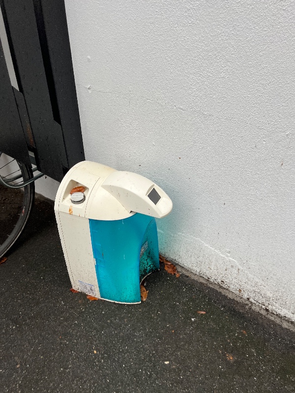 Fjernet tungt affald