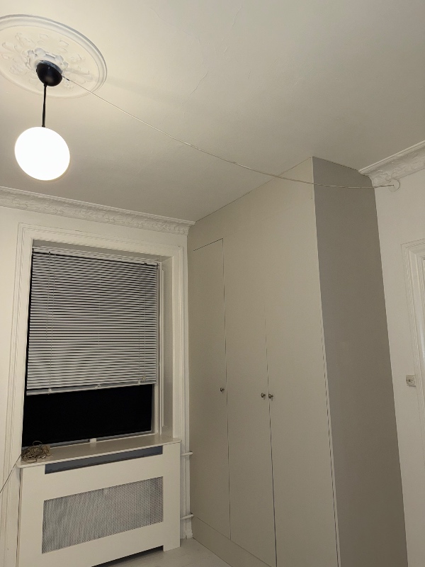 Ny ledning loftlampe samt ledning til loft