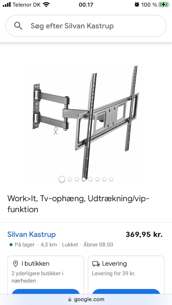 Ophæng af 50” tv på væg
