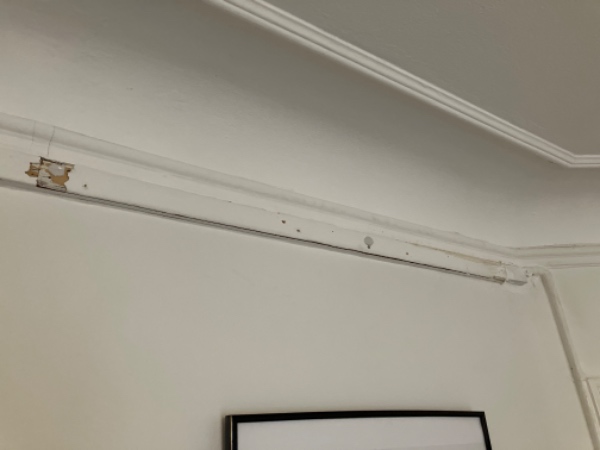Revne ved loft + fodpanel