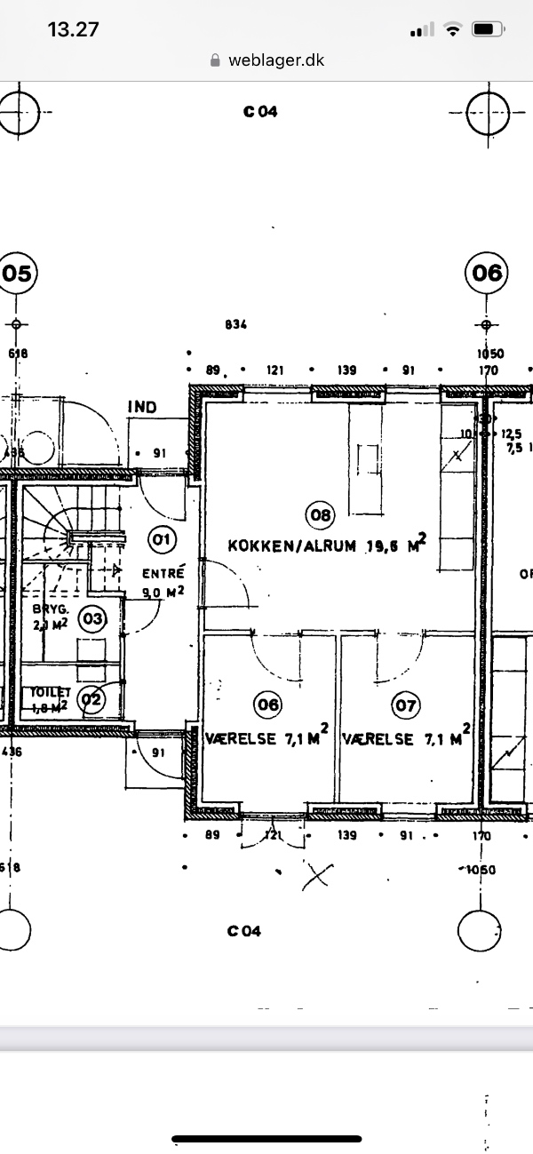 Byggeaffald beton - vi skal fjerne 3 vægge