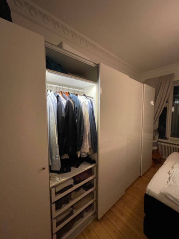 Nedtagning, flytning samt opsætning af ikea garderobeskab