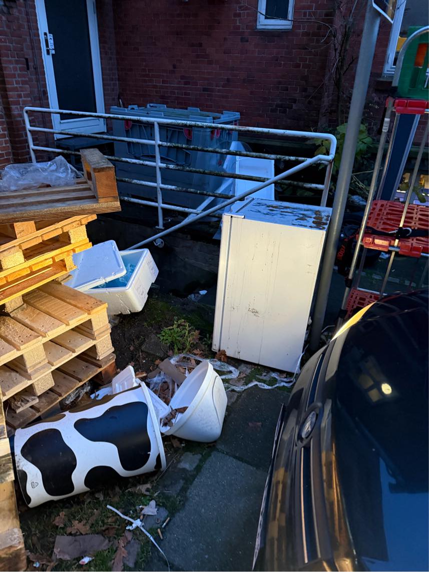 Fjerne 30 europaller plus 5-10 ting som skal på genbrugspladsen