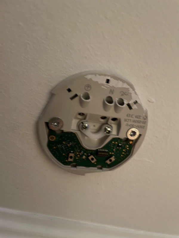 Udskiftning af lampe udtag i loft